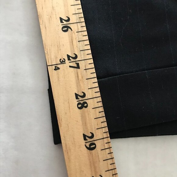 Warren K. Cook Men's Dark Blue Striped 2-Button 100% Wool Suit - Picture 13 of 16